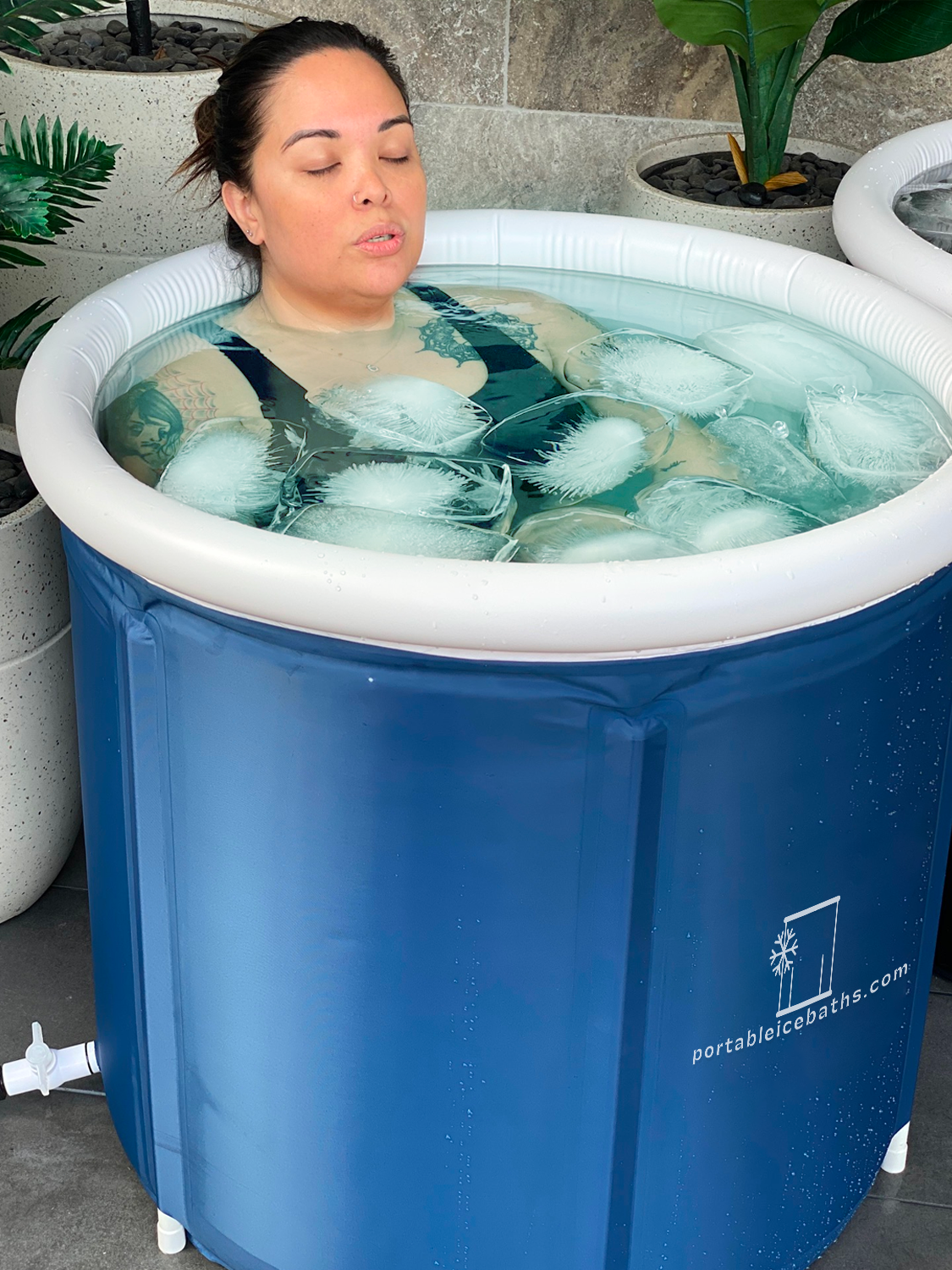 3 x Single Custom Logo Portable Ice Baths